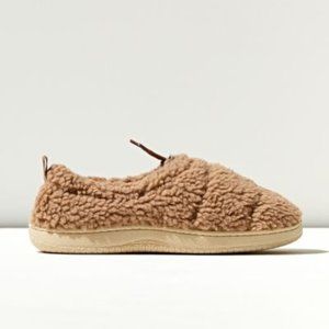 Urban Outfitters Brown Sherpa Hardsole Slipper